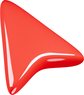 3d render arrow pointer icon
